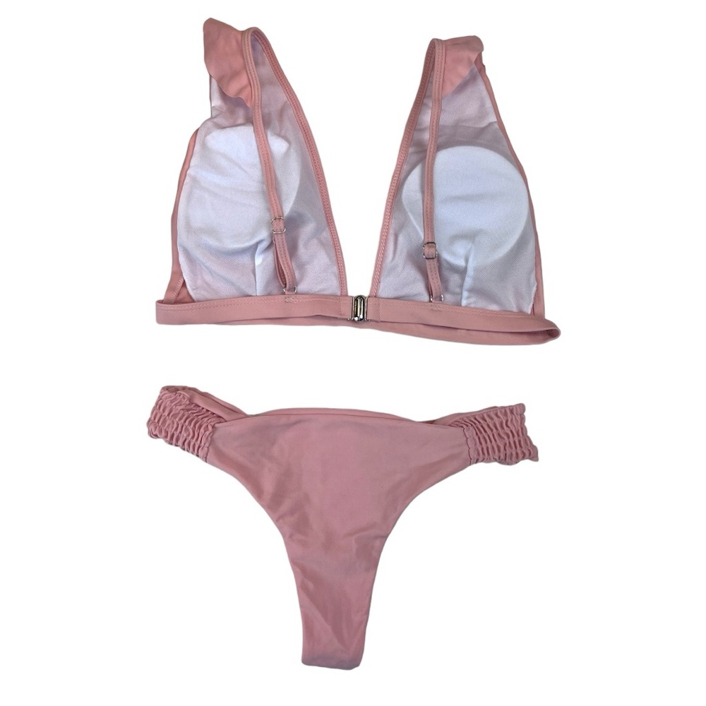 Pink Ruffled Bikini Set - Picture 6 of 6